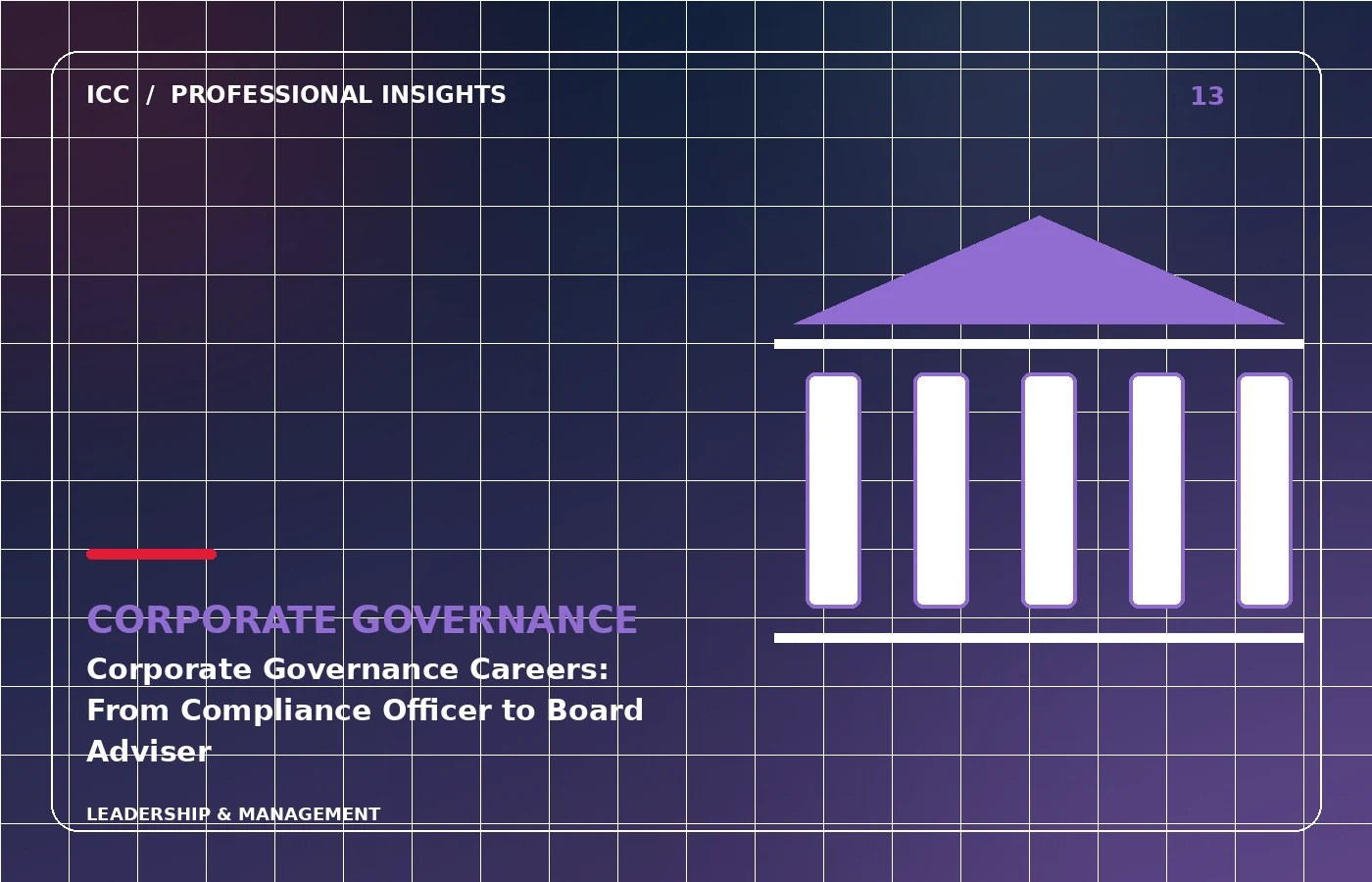 ICC Professional Insights illustration: Corporate Governance Careers: From Compliance Officer to Board Adviser