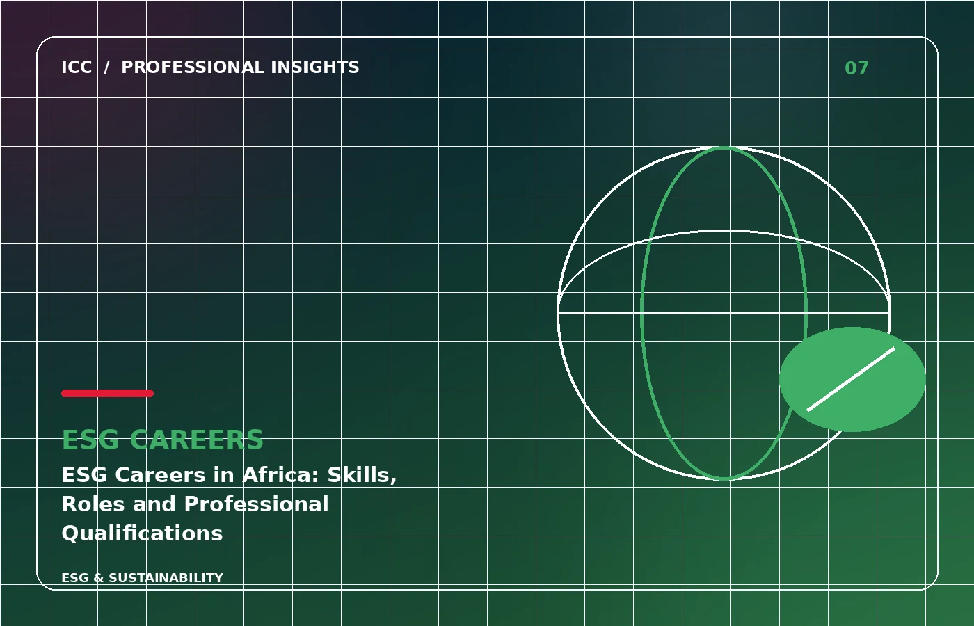 ICC Professional Insights illustration: ESG Careers in Africa: Skills, Roles and Professional Qualifications