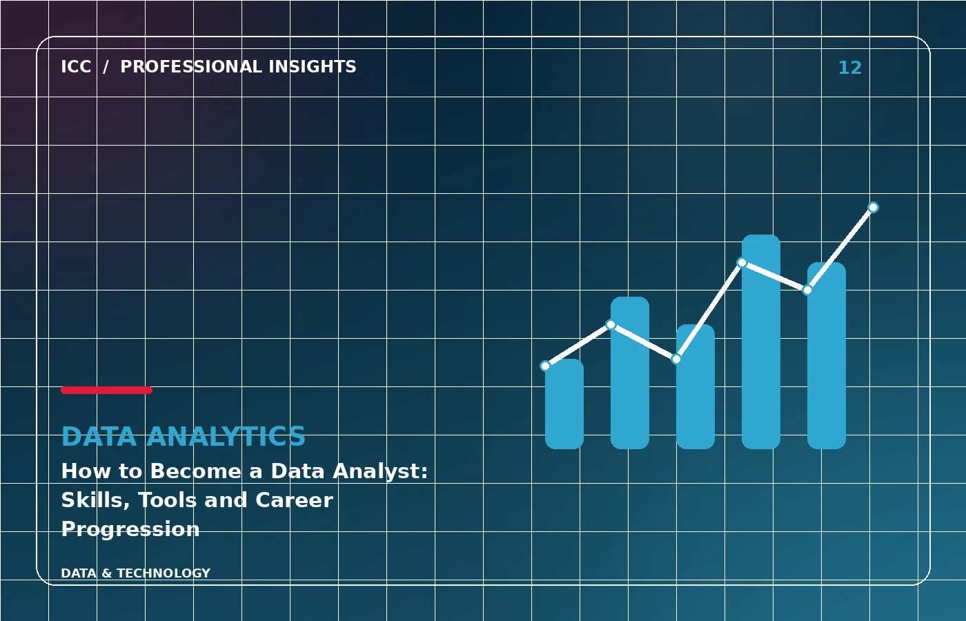 ICC Professional Insights illustration: How to Become a Data Analyst: Skills, Tools and Career Progression